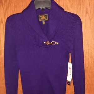 NWT, Ralph Lauren, Women's S/M, Purple Sweater
